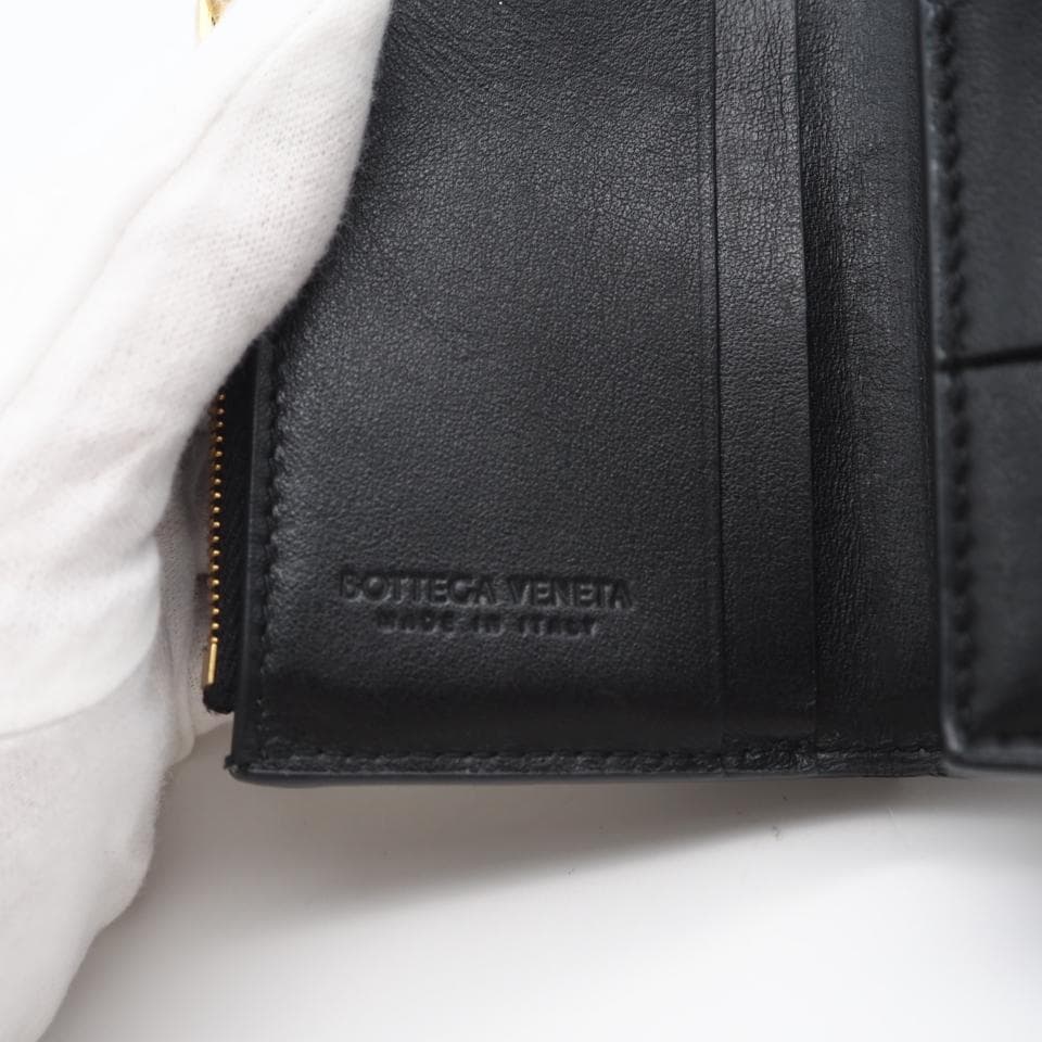 BOTTEGA VENETA 三つ折り財布 イントレチャート ブラック 黒 美品
