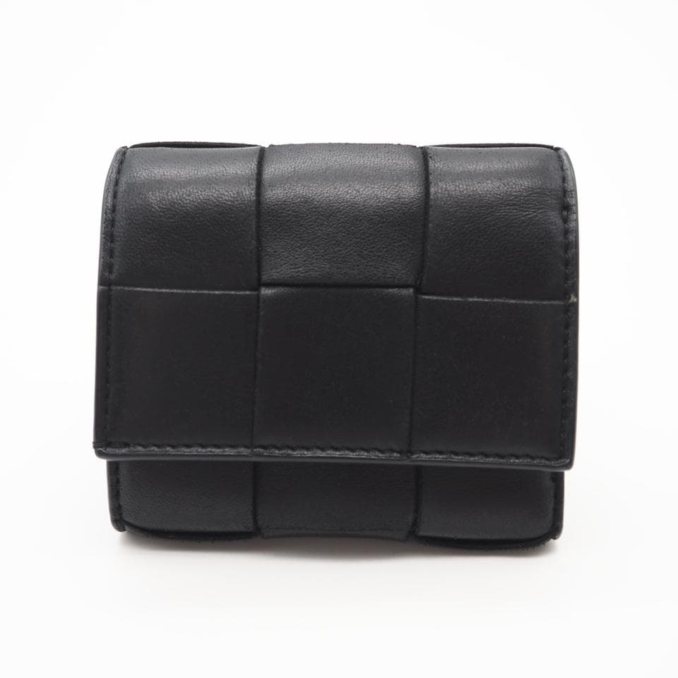 BOTTEGA VENETA 三つ折り財布 イントレチャート ブラック 黒 美品