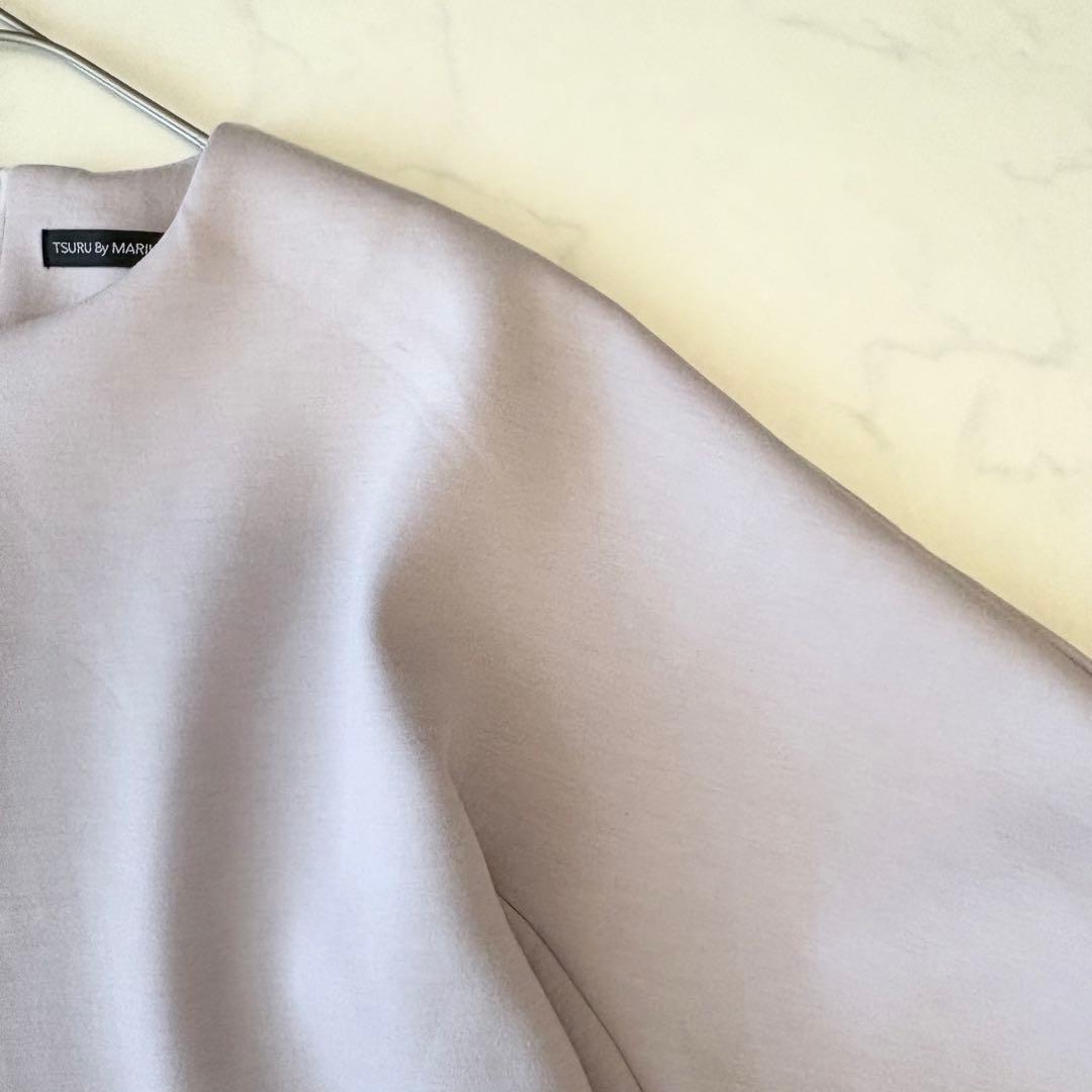 ツルバイマリコオイカワ フレア ペプラム ラベンダー Kirill 上品✨綺麗色