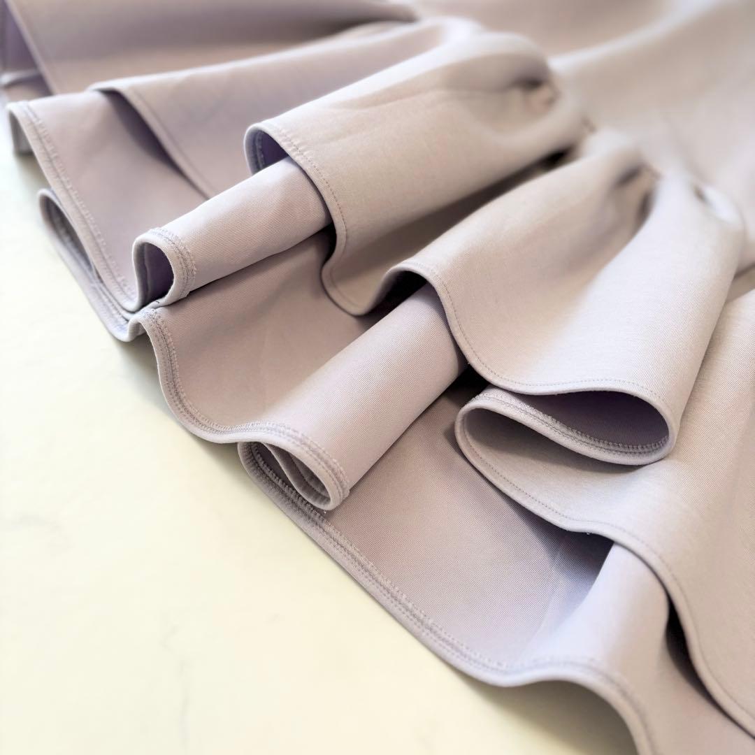 ツルバイマリコオイカワ フレア ペプラム ラベンダー Kirill 上品✨綺麗色