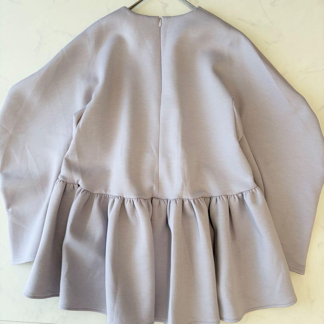 ツルバイマリコオイカワ フレア ペプラム ラベンダー Kirill 上品✨綺麗色