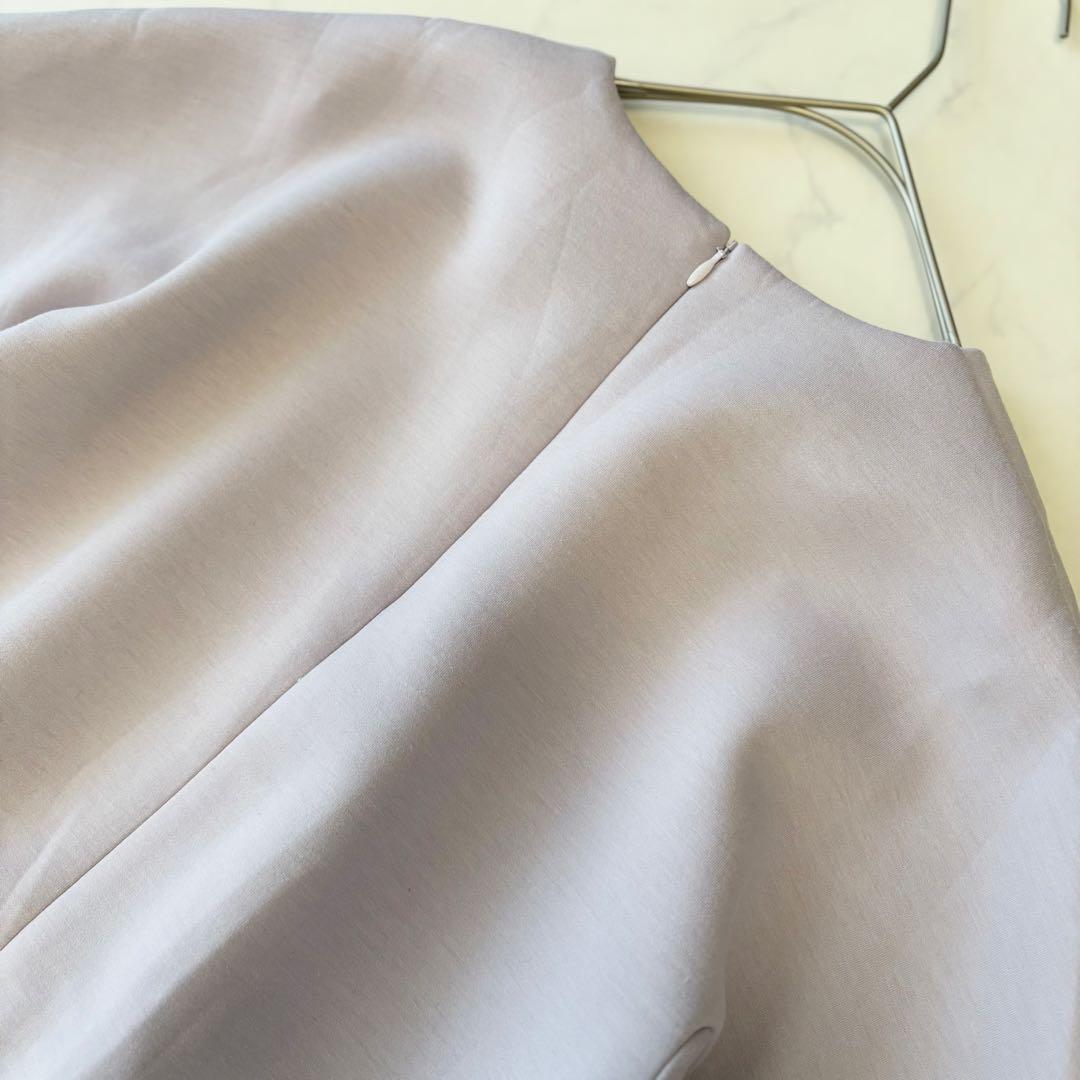 ツルバイマリコオイカワ フレア ペプラム ラベンダー Kirill 上品✨綺麗色