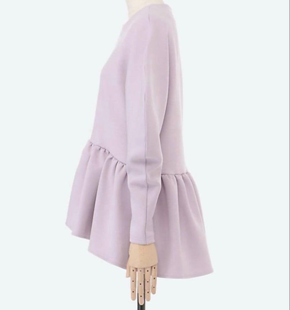 ツルバイマリコオイカワ フレア ペプラム ラベンダー Kirill 上品✨綺麗色