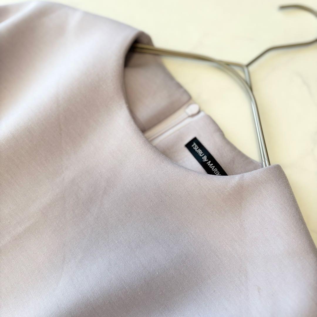 ツルバイマリコオイカワ フレア ペプラム ラベンダー Kirill 上品✨綺麗色