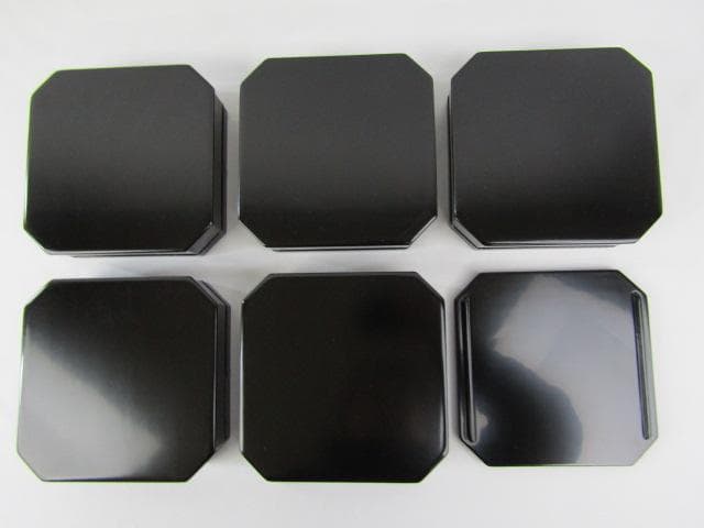 Y5-1014 ◇茶道具 輪島塗 真塗 縁高 菓子器 五段重◇