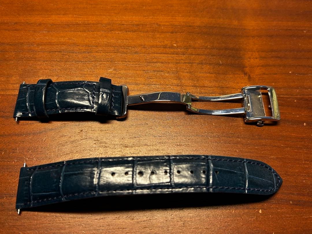 Orient Star 皮革バンド 中古 ネイビー ベルト