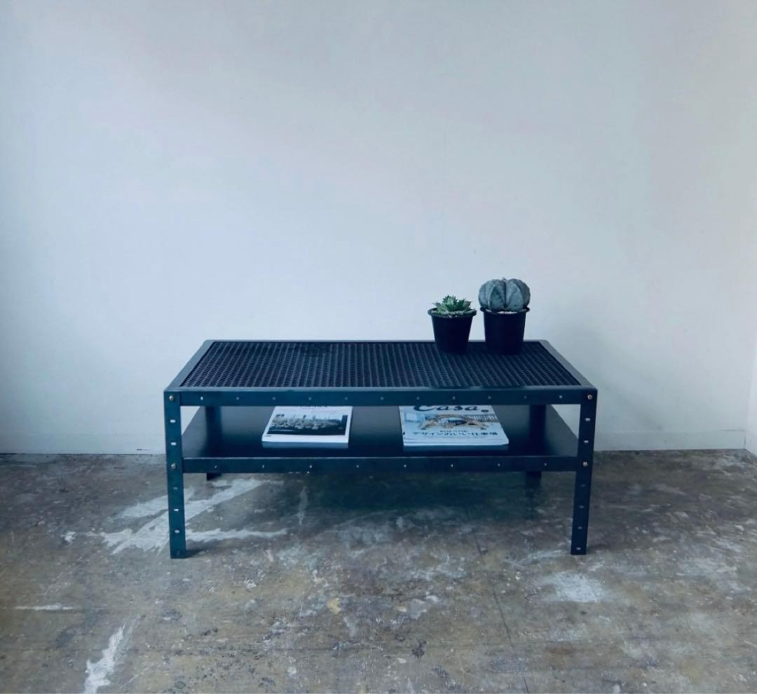 MILLS ミルズ　スチール　アイアン　ローテーブル　2段　インダストリアル