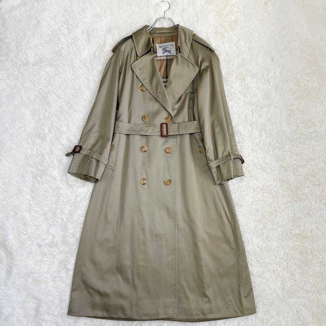バーバリーズ トレンチコート ノバチェック カーキ系 レディース M
