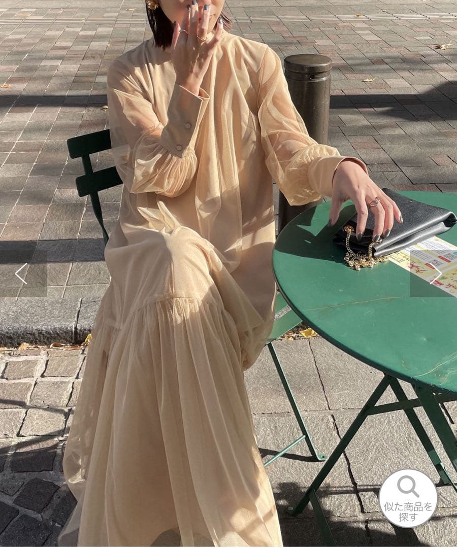 チュールハイネックワンピース　CAPRICIEUX LE'MAGE