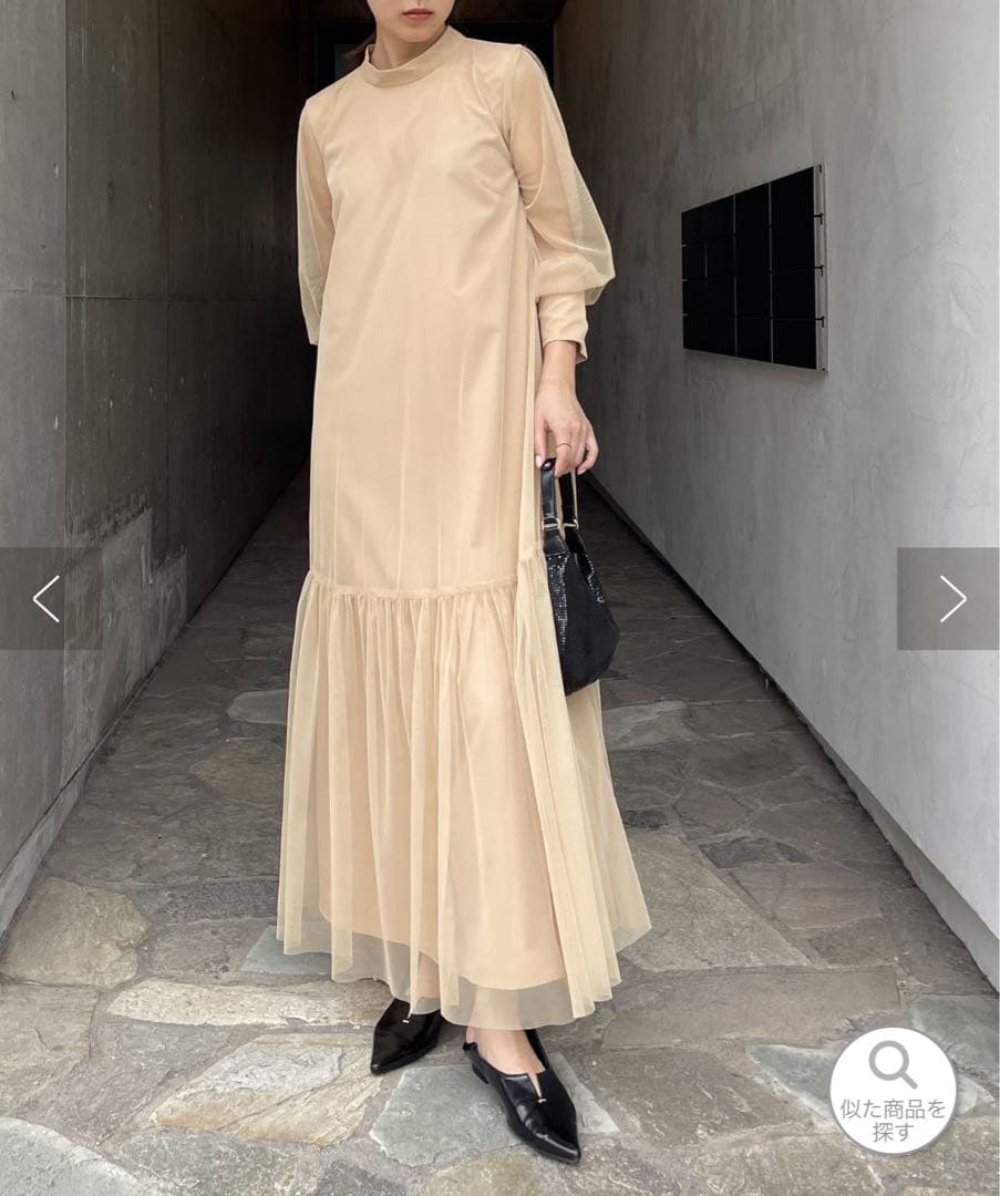 チュールハイネックワンピース　CAPRICIEUX LE'MAGE