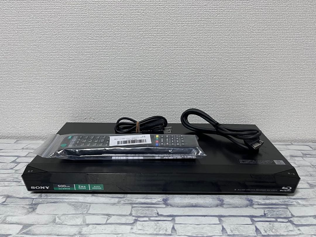 新品リモコン付　2番組録画　ソニー　ブルーレイレコーダー　BDZ-EW510
