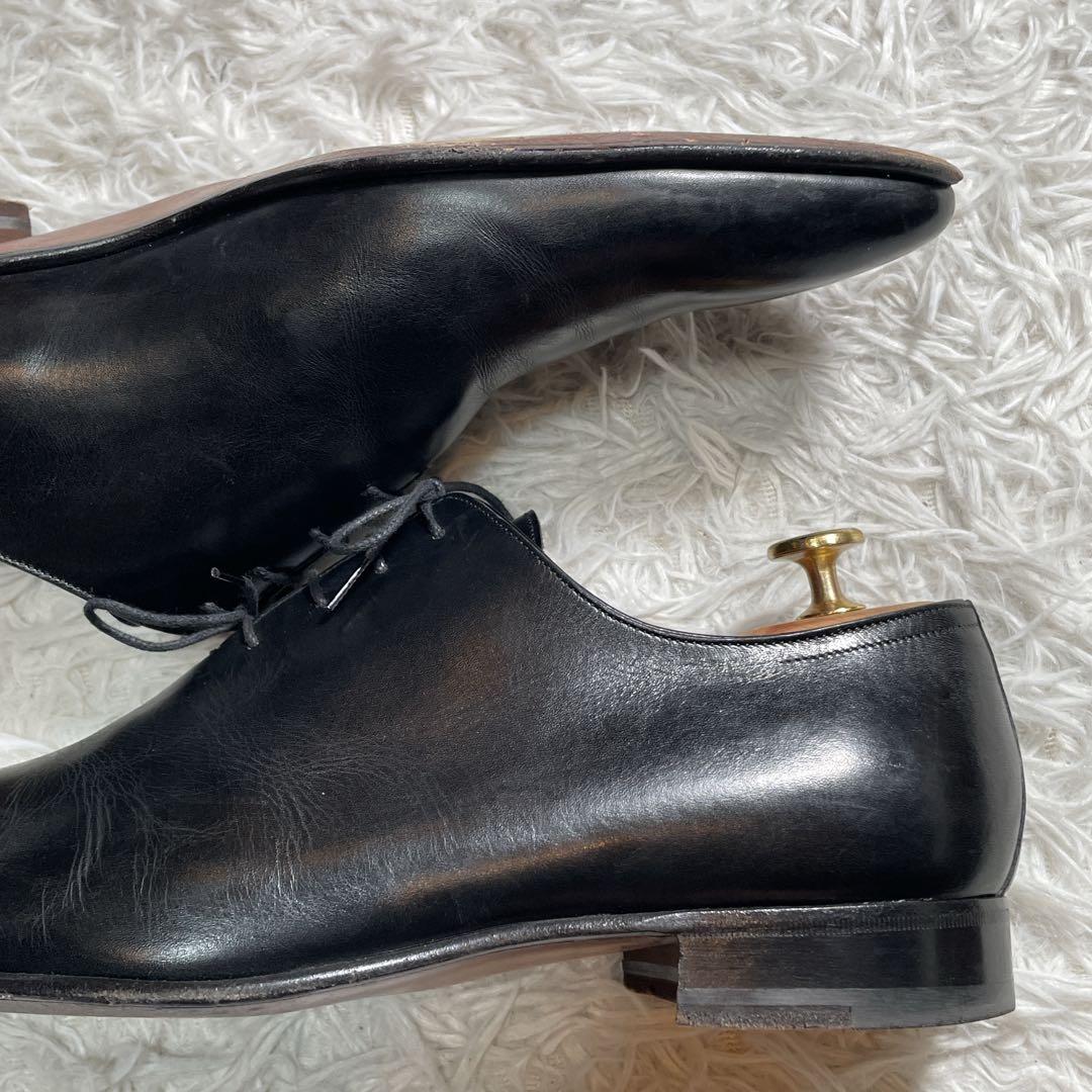 アテストーニ　内羽根　ドレスシューズ　レザー　ホールカット　ブラック　黒　26