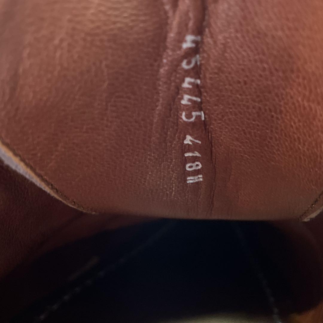 アテストーニ　内羽根　ドレスシューズ　レザー　ホールカット　ブラック　黒　26