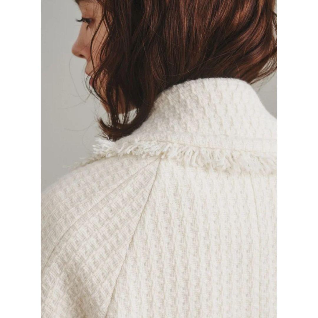 極美品♪GRACE CONTINENTAL ロービングフリンジコート 金ボタン