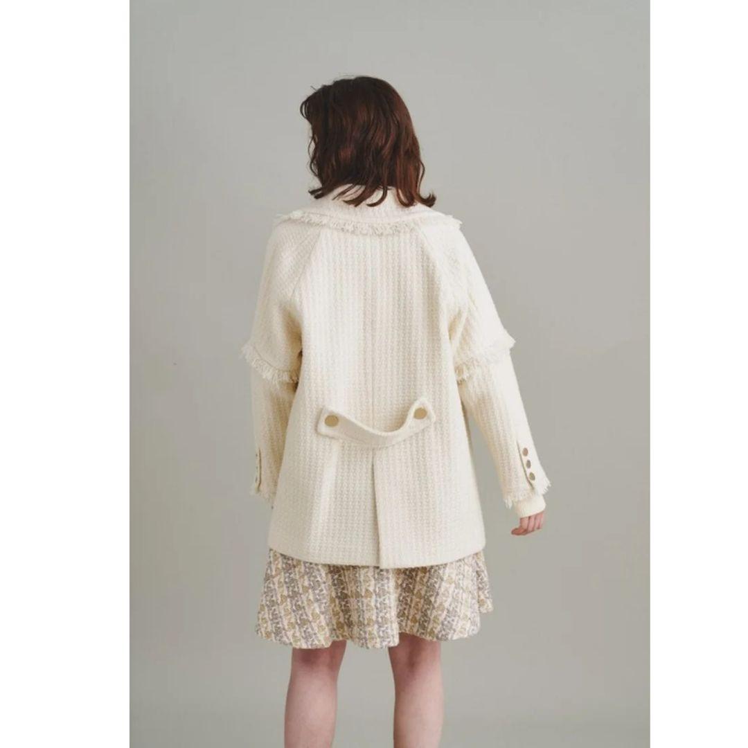 極美品♪GRACE CONTINENTAL ロービングフリンジコート 金ボタン