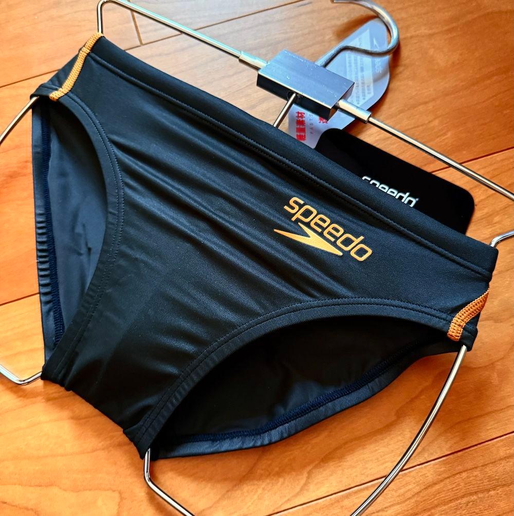 【新品】SPEEDO ショートブーン　ブラック×ゴールド SSサイズ 競泳水着