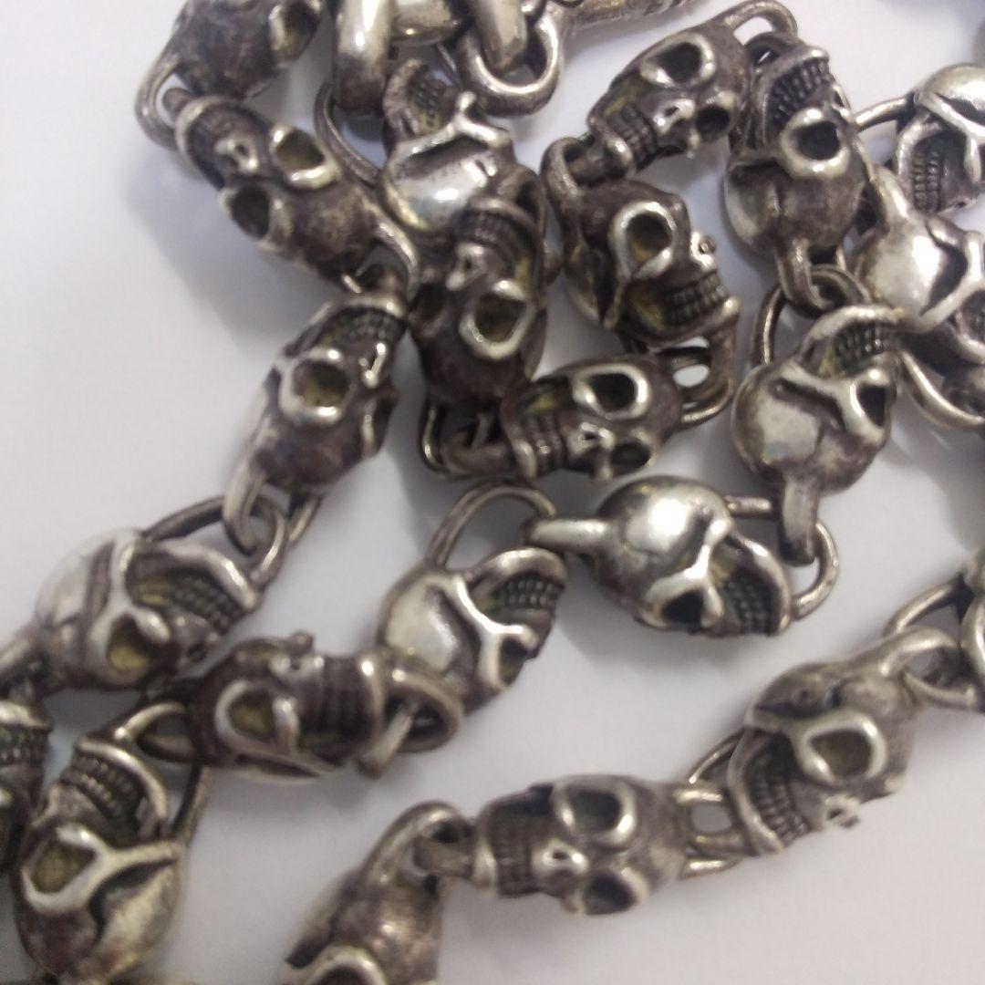 シルバー スカルウォレットチェーン