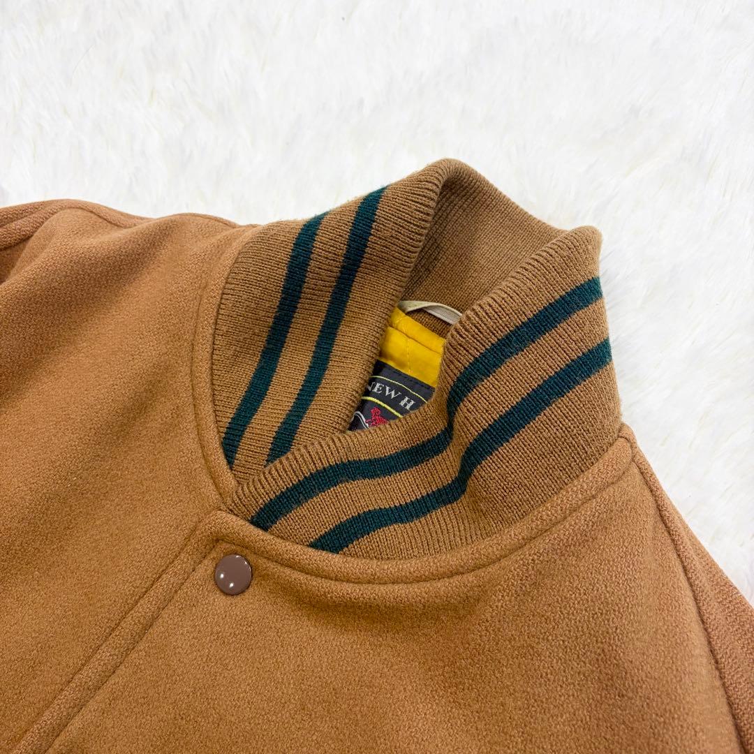 J.PRESS スタジャン 袖レザー ワッペン 裏地キルティング ブラウン L