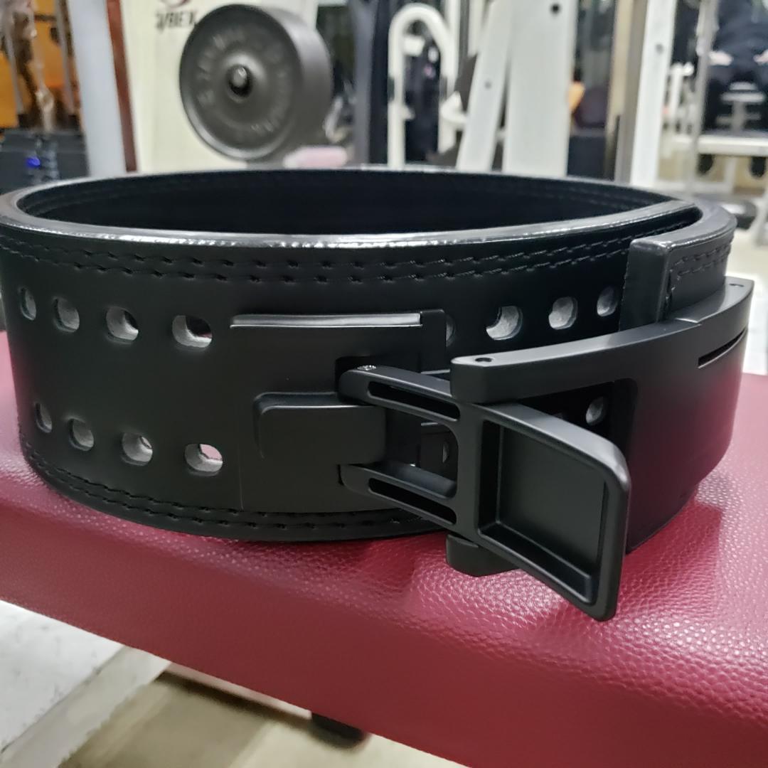 レバーアクションベルト 可変式パワーベルト オールブラック 10ｍｍ Lサイズ