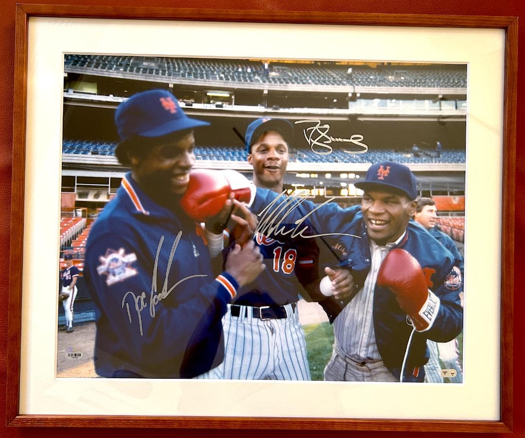 マイクタイソン グッデン ストロベリー 直筆サイン 大型フォトフレーム メッツ