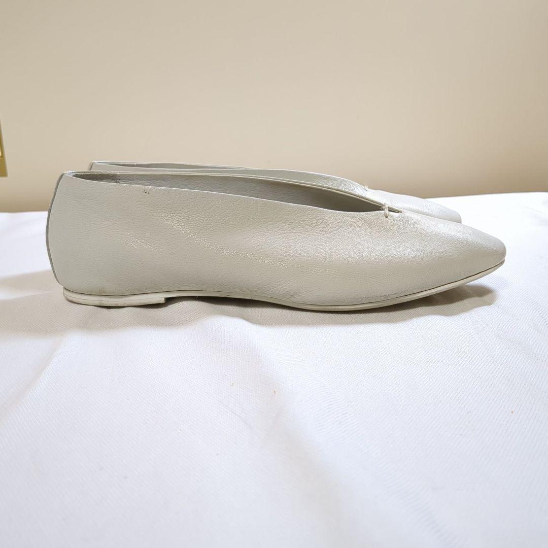 専用 ヴィエイユ VIEILLE ゴートレザーパンプス サンクCinq 38 白