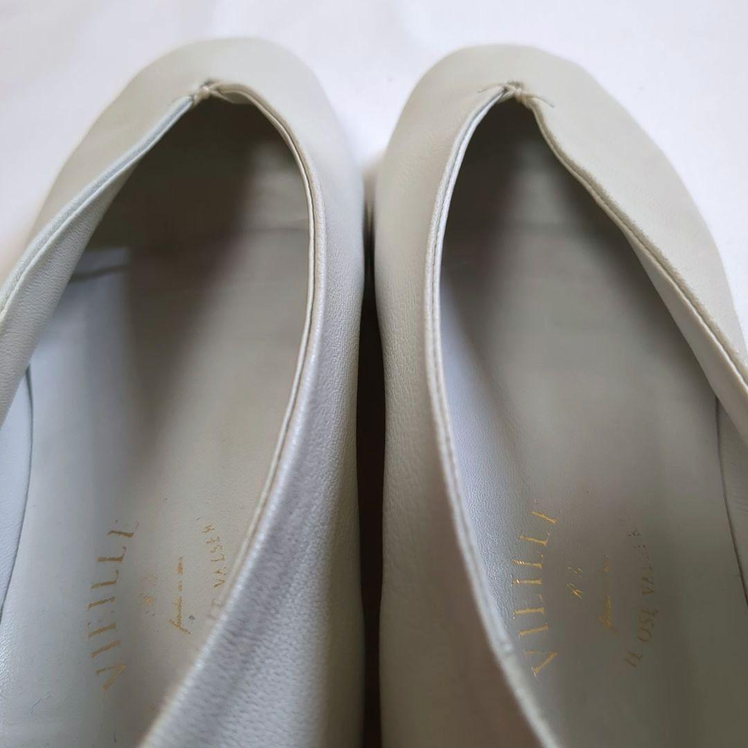 専用 ヴィエイユ VIEILLE ゴートレザーパンプス サンクCinq 38 白