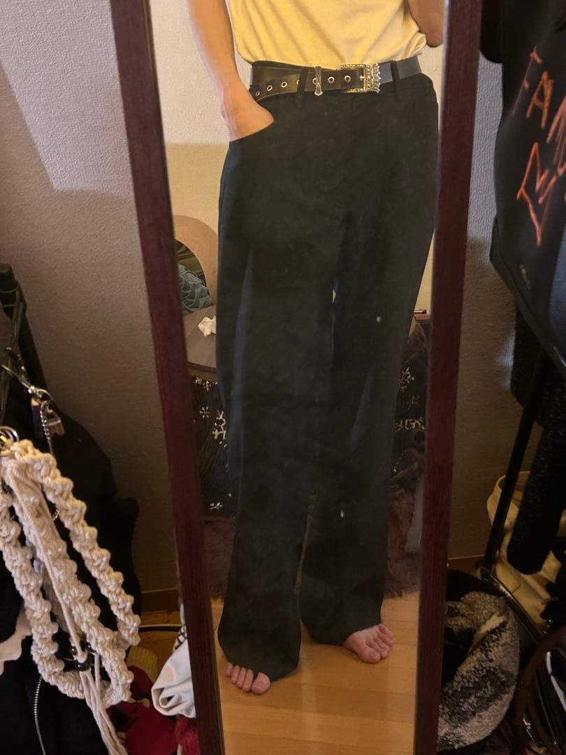 パンツ sefr jiro trousers black