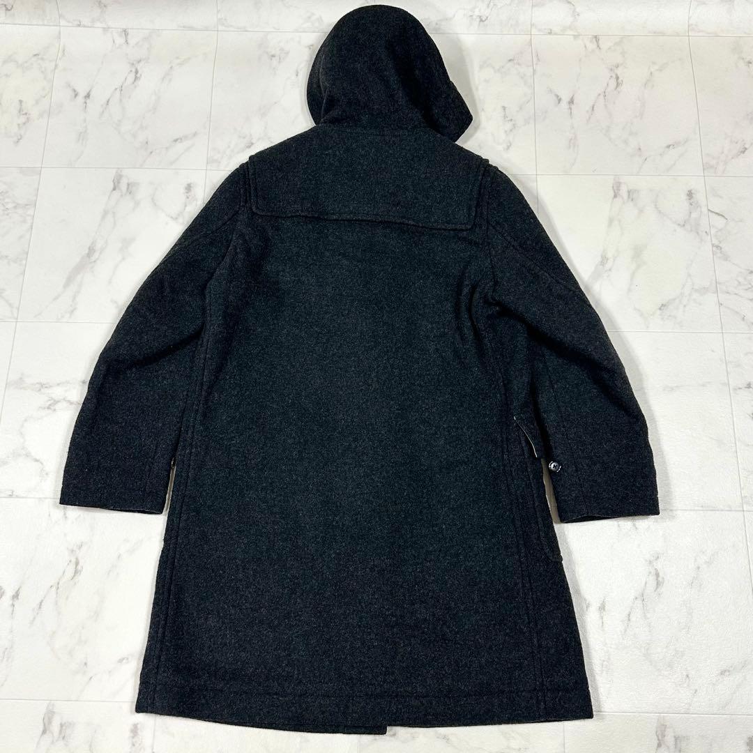 【美品】J.PRESS ジェイプレス ダッフルコート ウール混 ダークグレー L