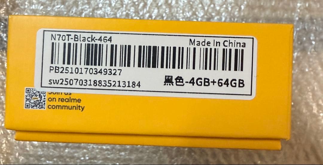 スマートフォン本体 realme Note 70T 4gb+64gb