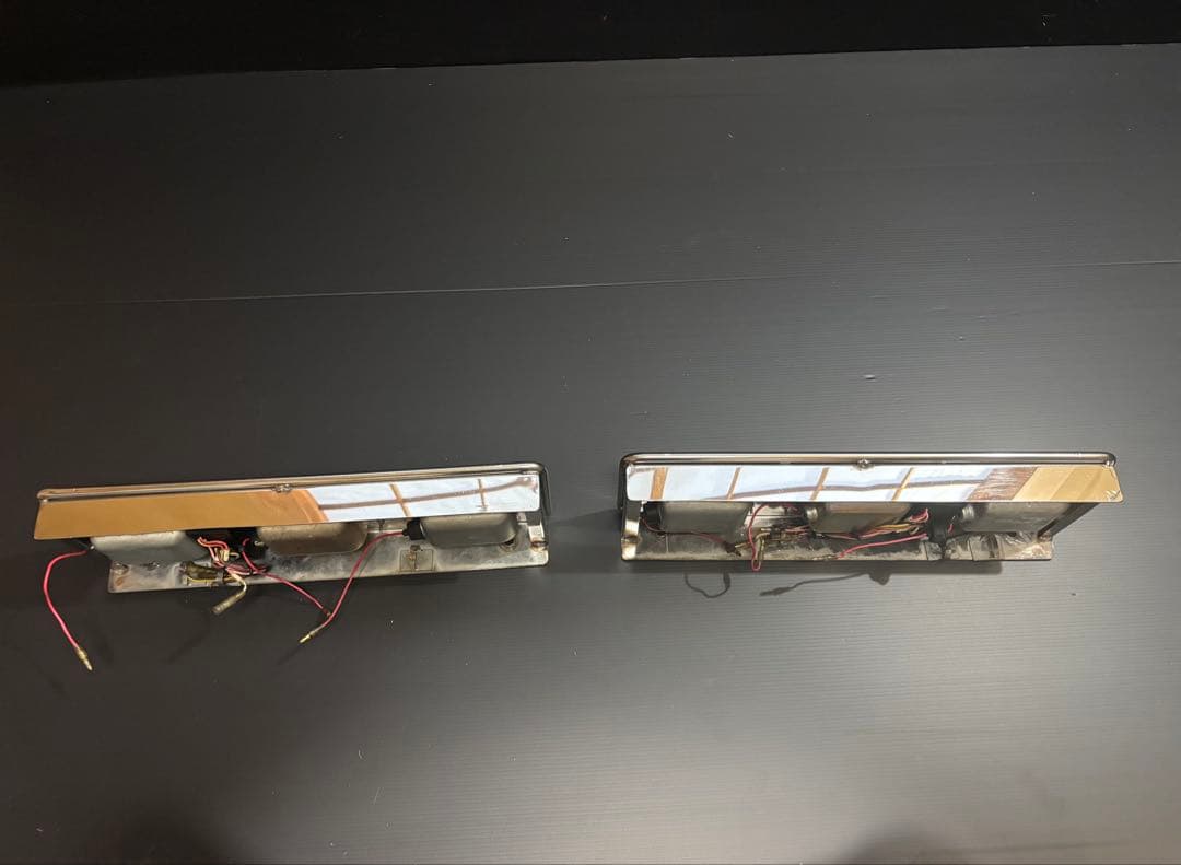 ☆3連 中間サイドウィンカー　丸棒巻き　左右セット　ステンレス　レトロ デコトラ