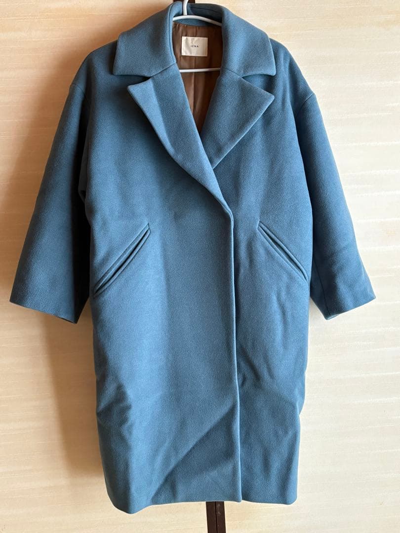 IENA MANTECOオーバーチェスターコート　ブルー