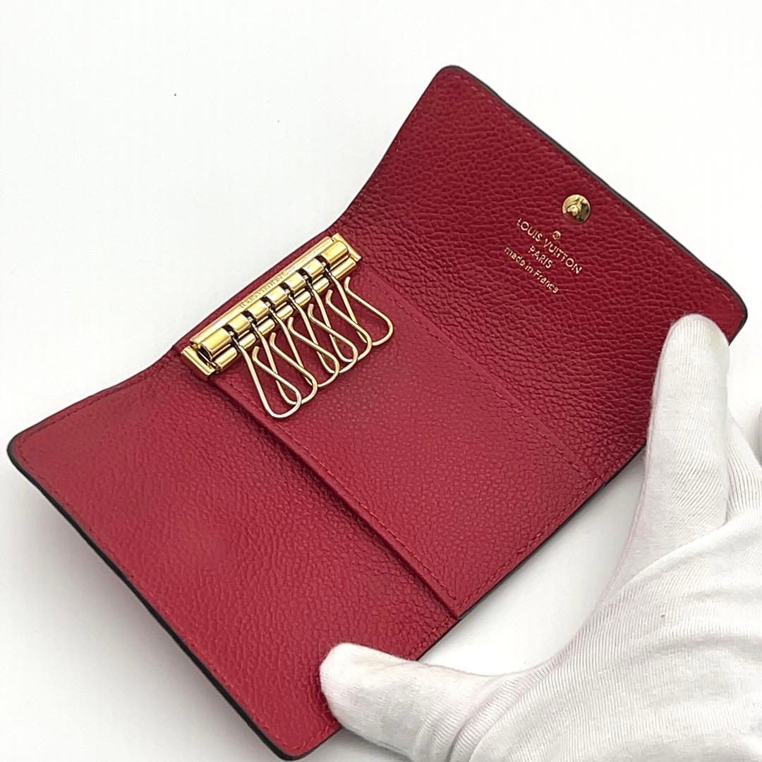 極美品★ルイヴィトン キーケース アンプラント 赤 ミュルティクレ6 箱袋付