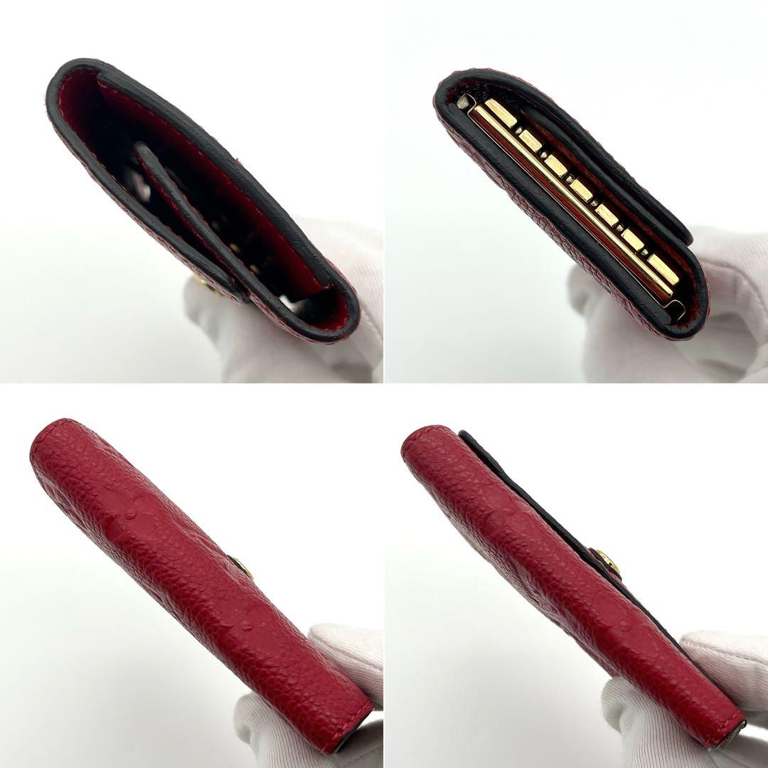 極美品★ルイヴィトン キーケース アンプラント 赤 ミュルティクレ6 箱袋付