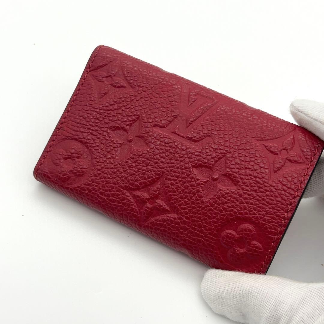 極美品★ルイヴィトン キーケース アンプラント 赤 ミュルティクレ6 箱袋付