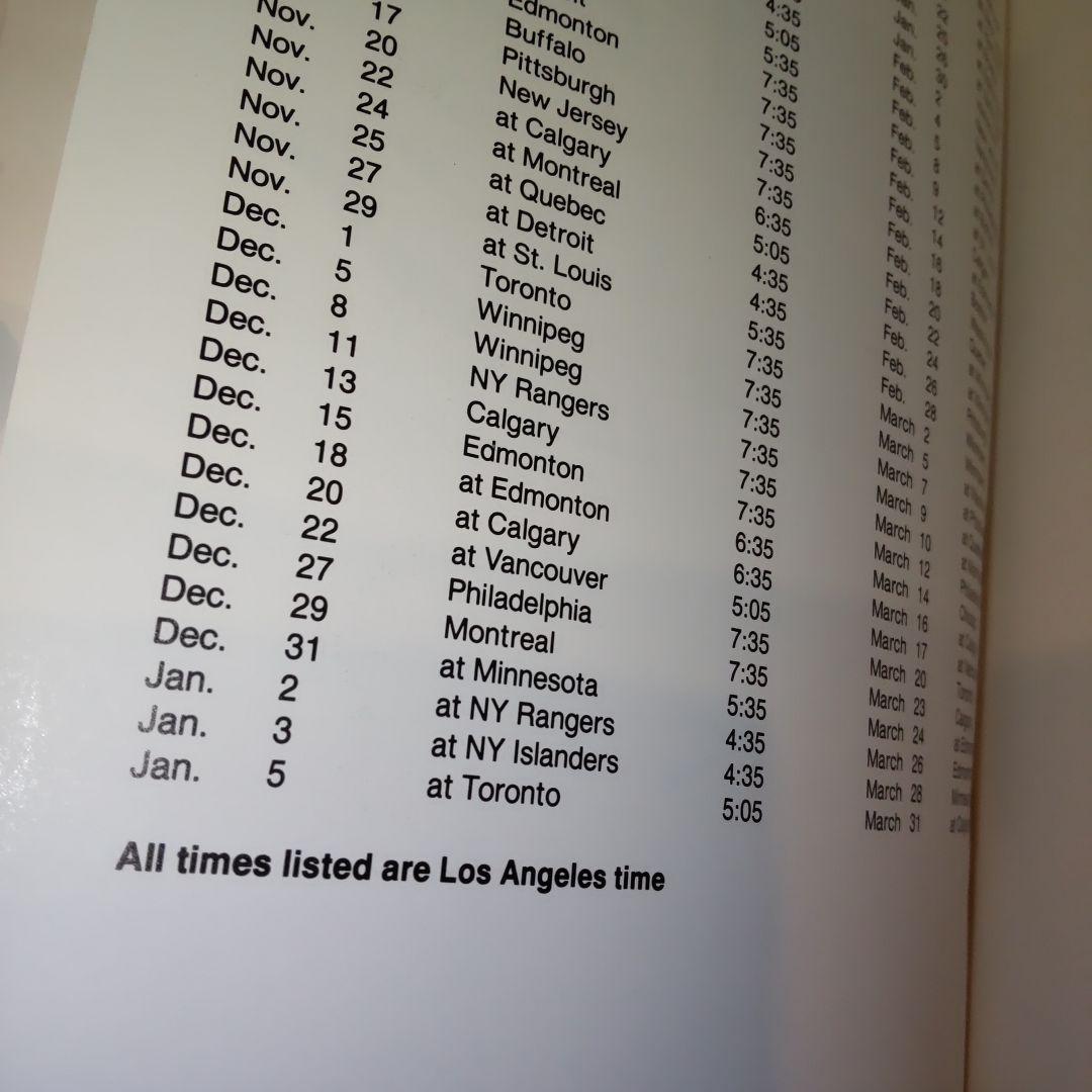 ロサンゼルス・キングス 年鑑 90-91 洋書