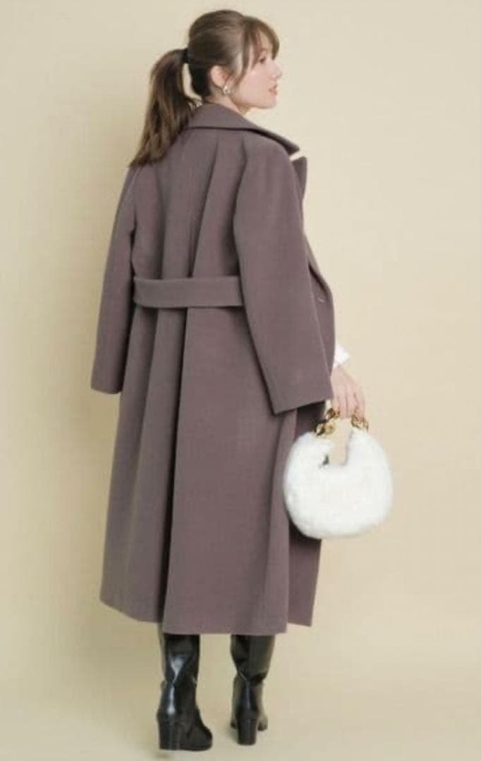 Apuweiser-riche アプワイザーリッシェパール釦バックフレアコート