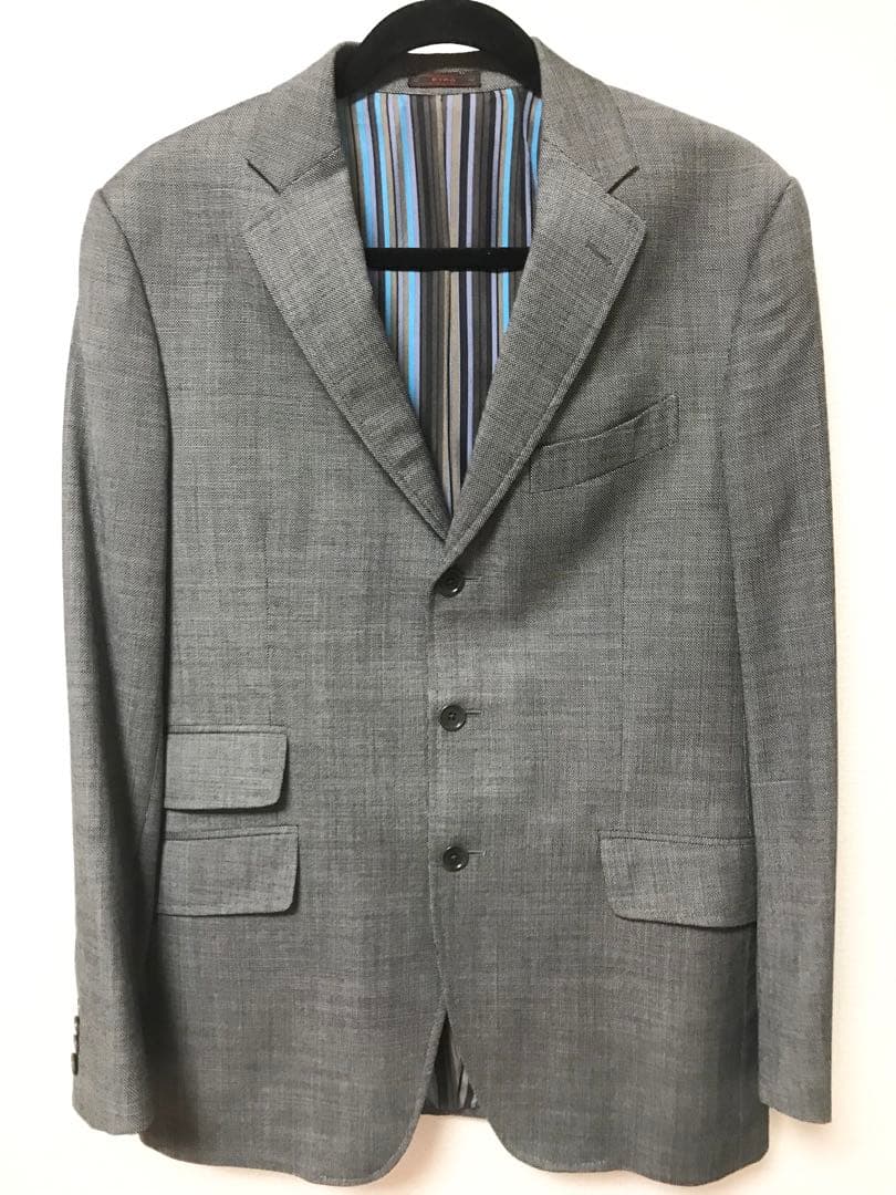♡美品♡メンズ エトロ ミラノウール グレー ジャケット&パンツ スーツ