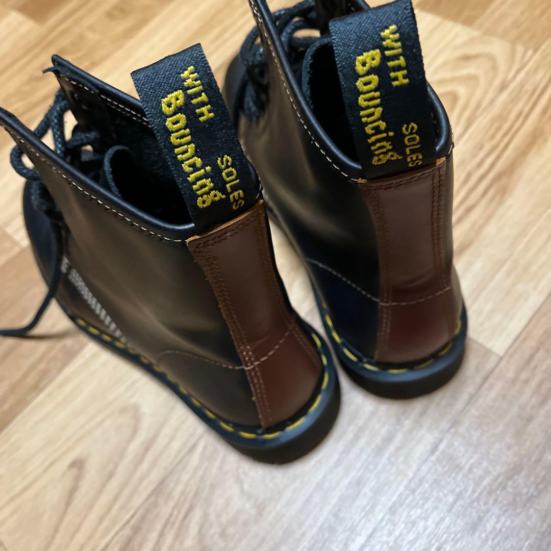 Dr. Martensドクターマーチン 8ホール(ブラック+ブラウン)UK7