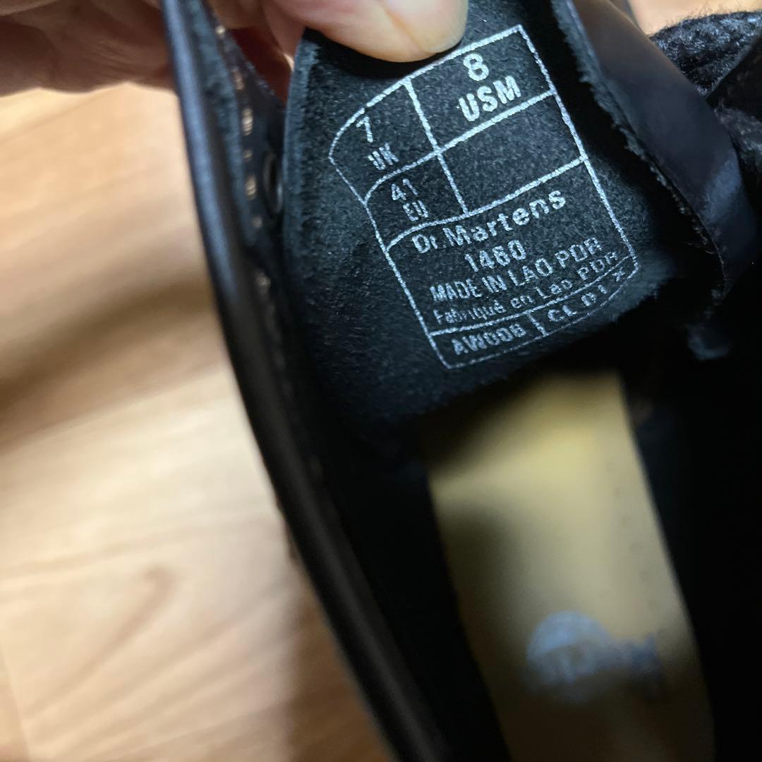 Dr. Martensドクターマーチン 8ホール(ブラック+ブラウン)UK7
