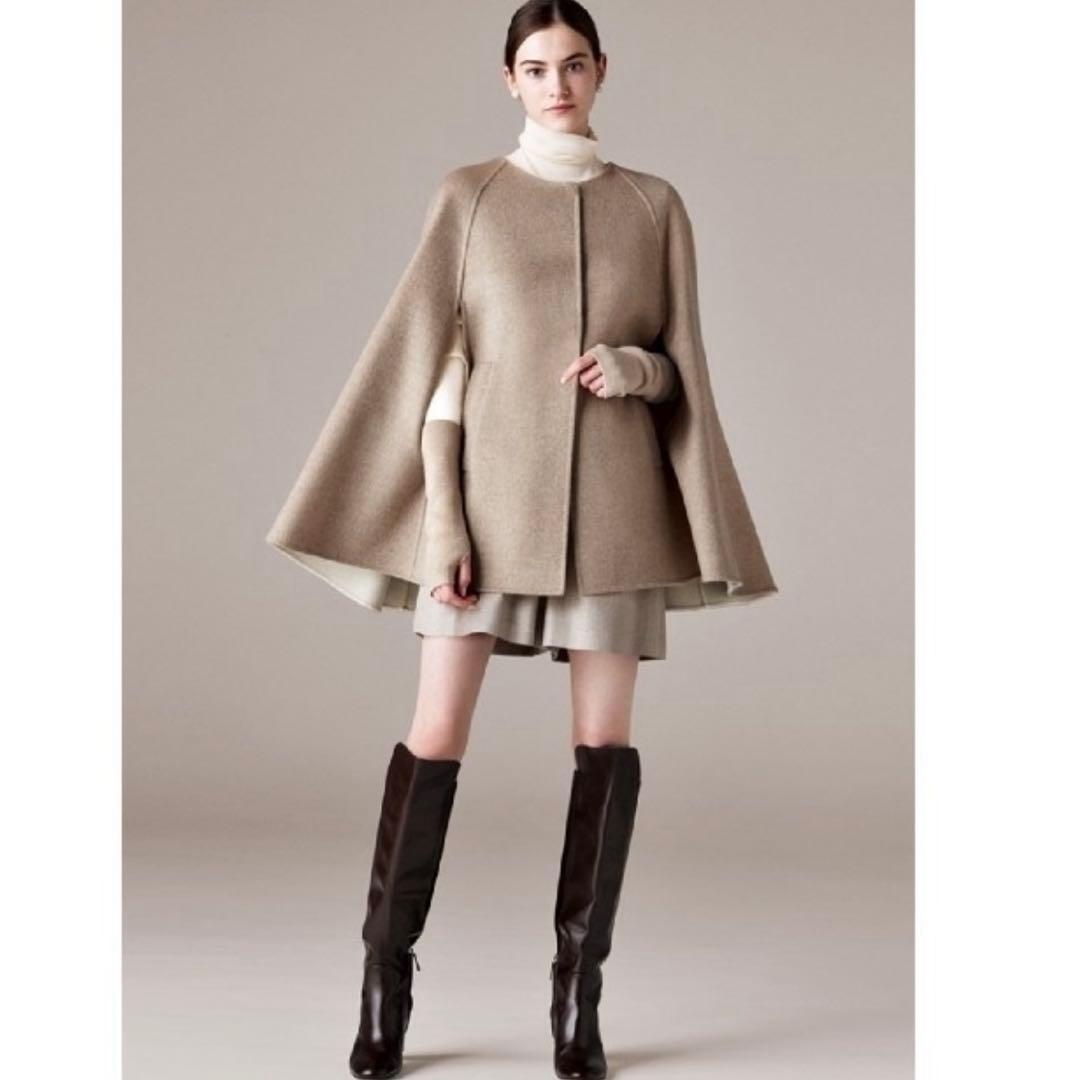 ほぼ未使用　2023〜2024年　フォクシーカシミヤ100%ミンクファーポンチョ