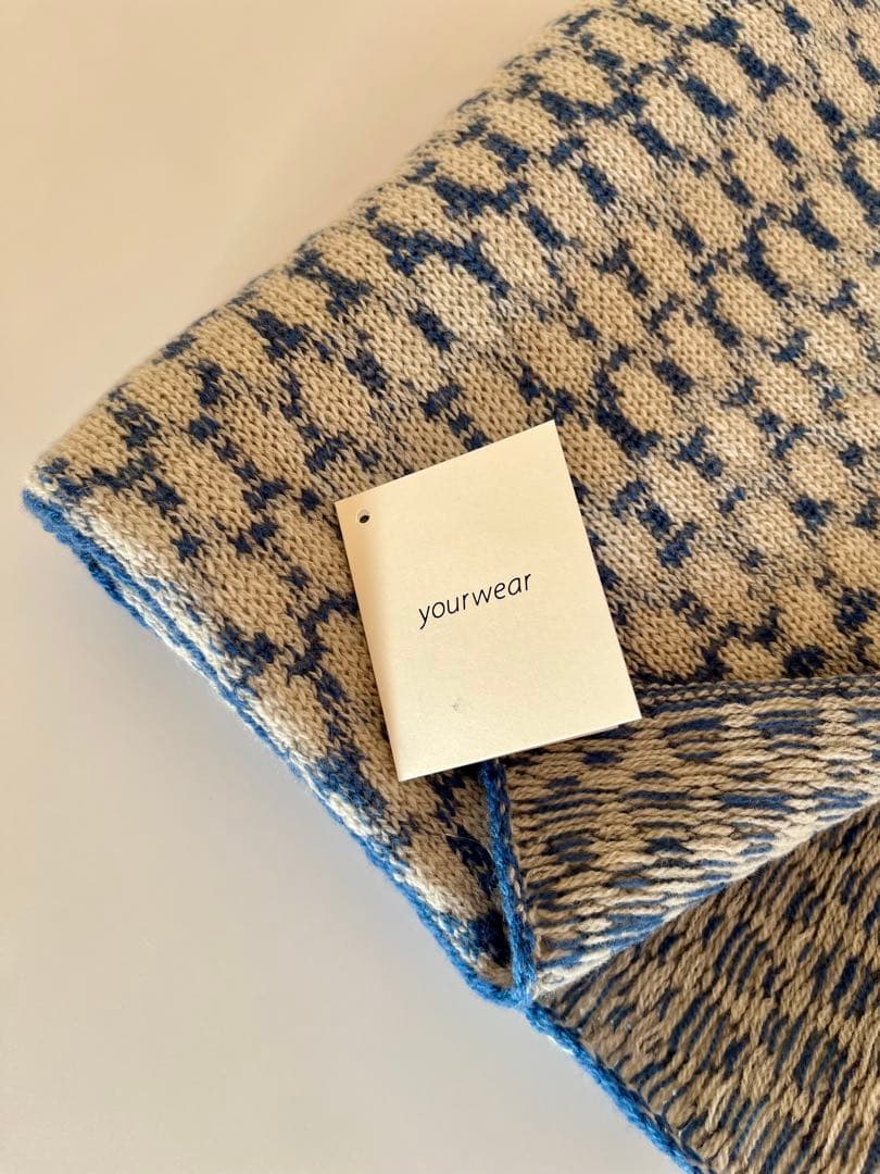 yourwear カシミヤ100% ドットジャカードストール