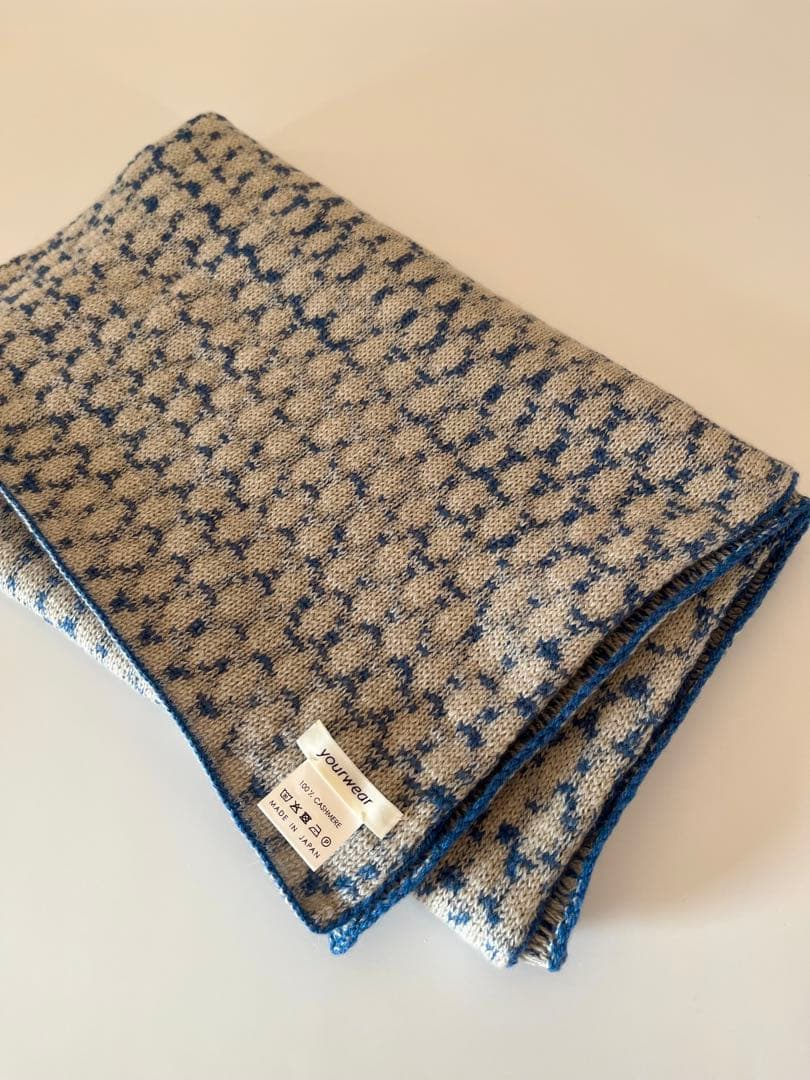 yourwear カシミヤ100% ドットジャカードストール