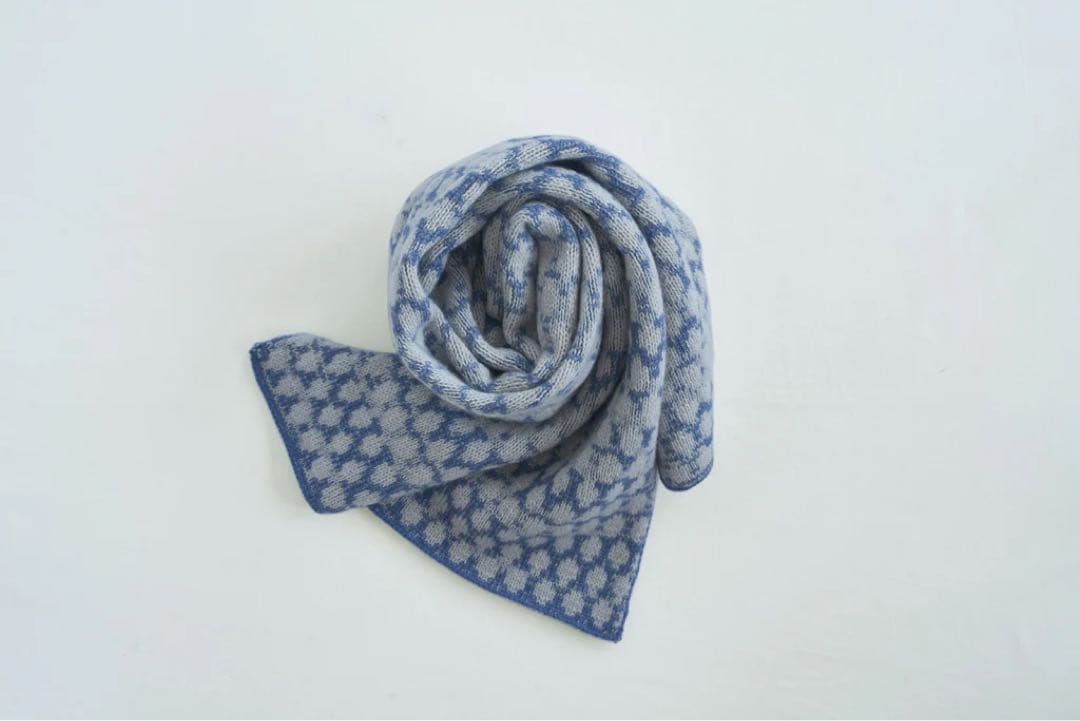 yourwear カシミヤ100% ドットジャカードストール