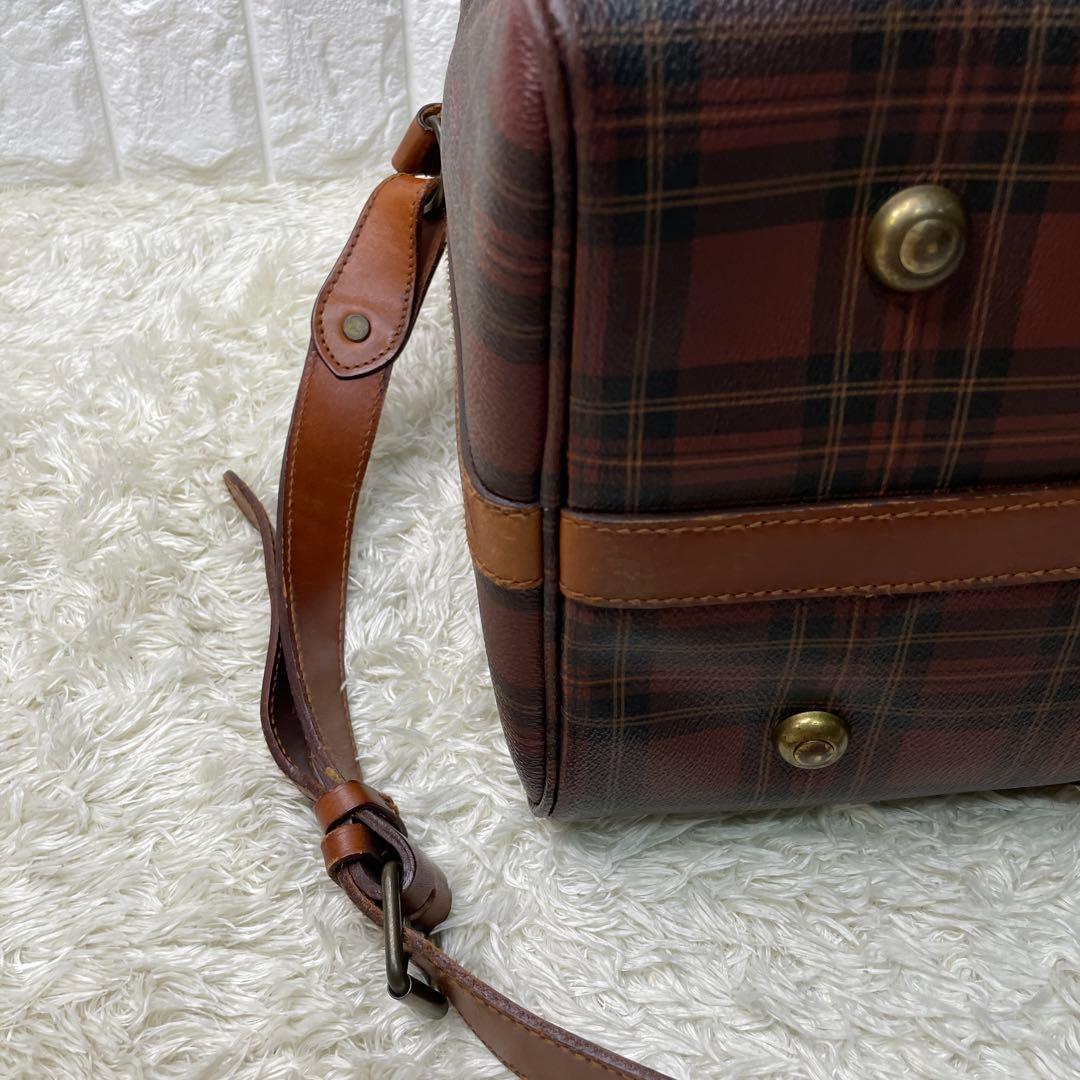 美品　希少　ポロラルフローレン　ボストンバッグ　チェック　2way PVC