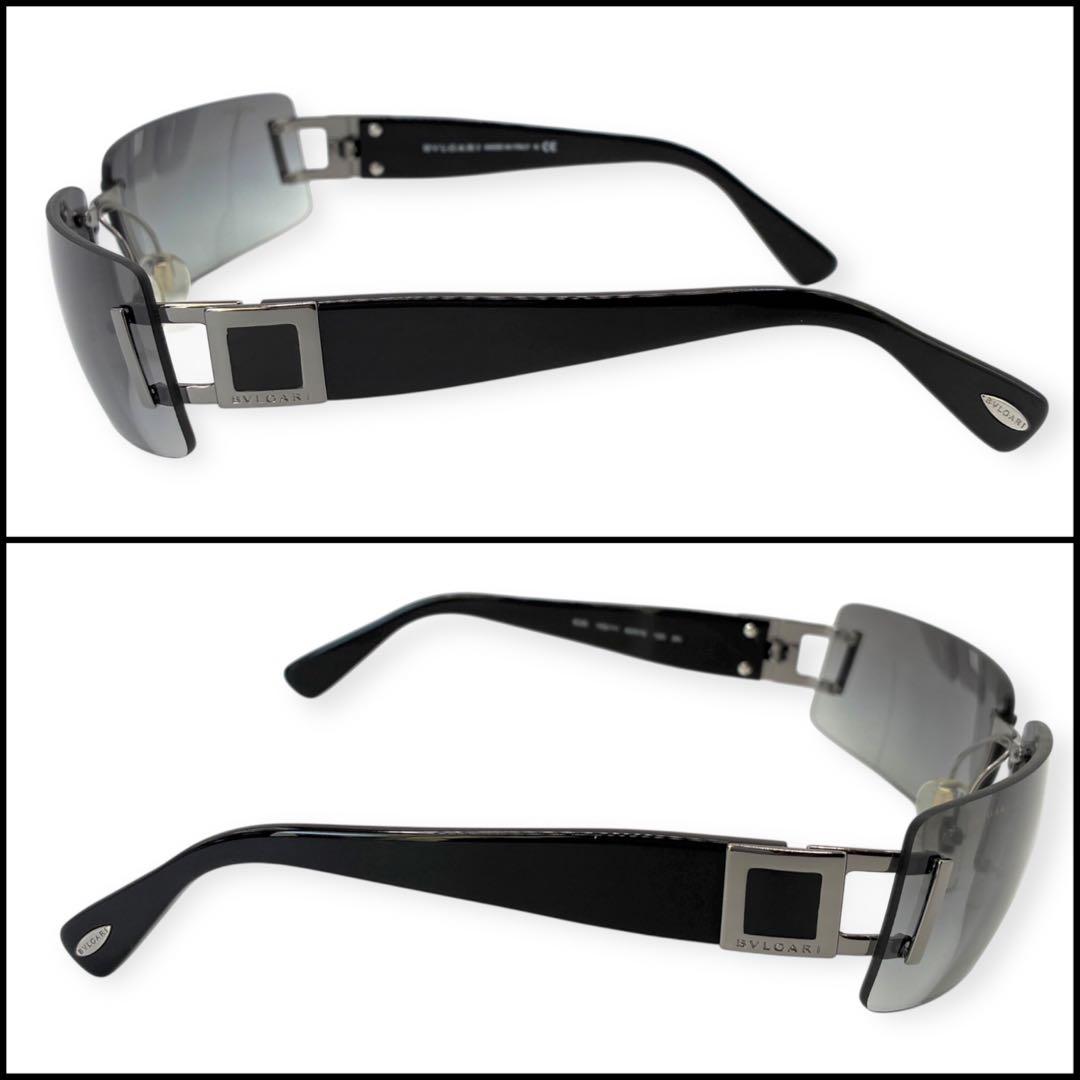 【極美品】BVLGARI ブルガリ　リムレス　サングラス　スクエア　ビーゼロワン