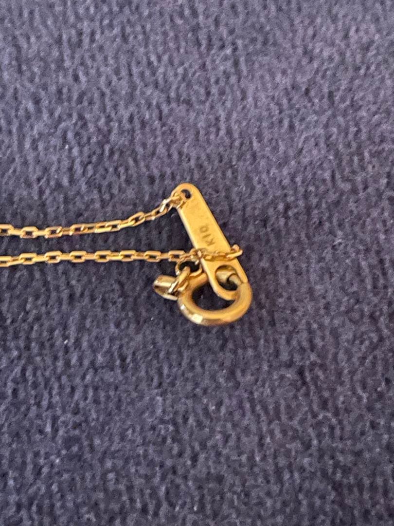 (現行品)agete K10 ダイヤモンド シャンデリア ネックレス 40cm