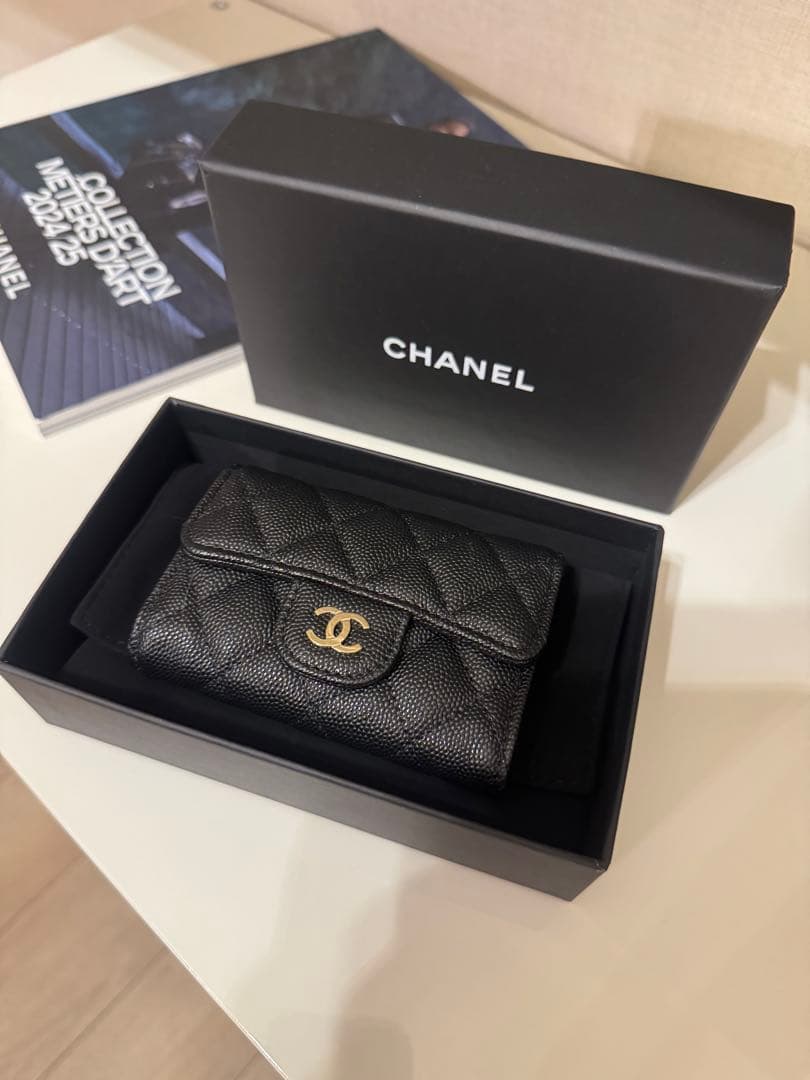 CHANEL シャネル ブラック レザー キーケース キャビアレザー