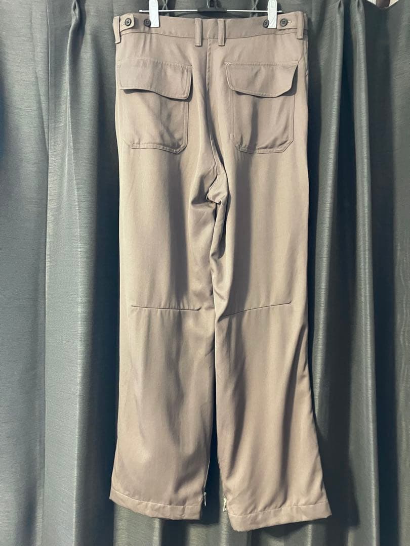 【マツフジ】 Wool Cargo Pocket Wide Trousers