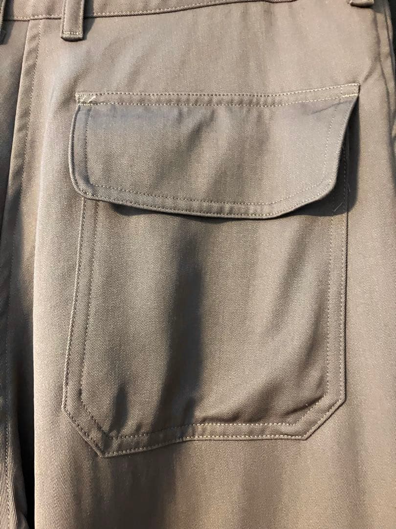 【マツフジ】 Wool Cargo Pocket Wide Trousers