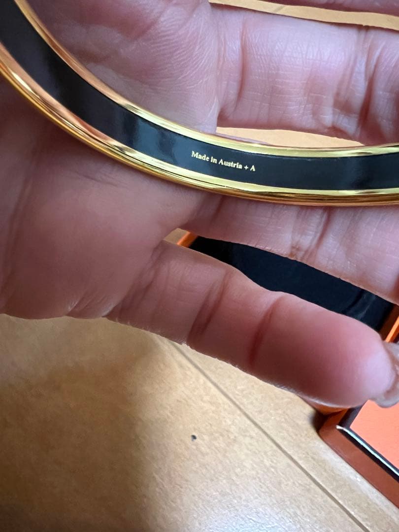 HERMES エルメス ブレスレット バングル エマイユPM ライオン　美品